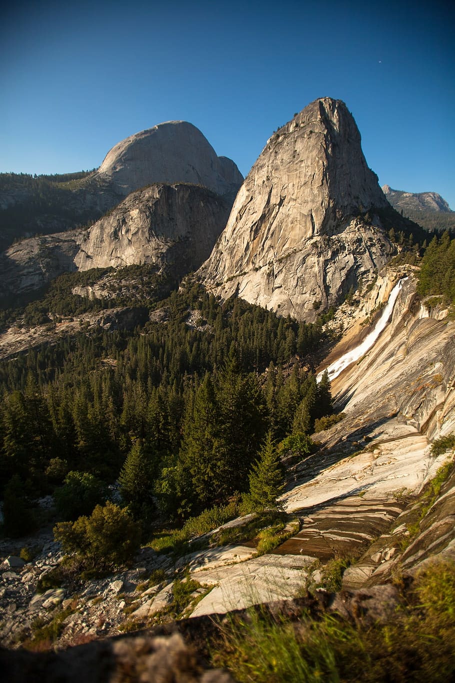 yosemite, mountains, forest, nature, scenics, landscape, outdoors HD wallpaper