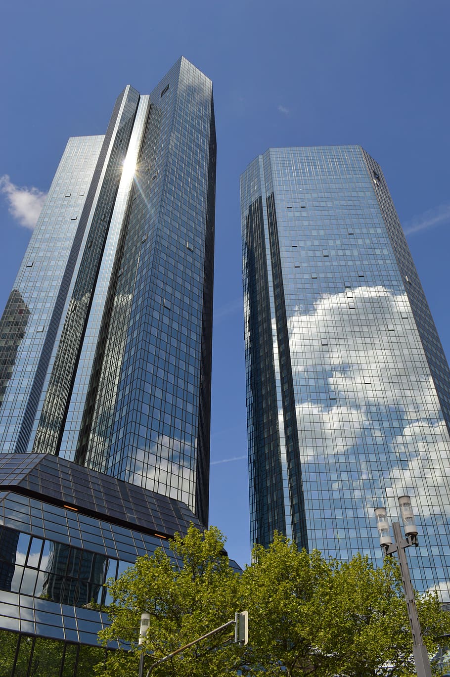 Deutsche Bank, Skyscraper, Skyline, business, building, architecture, HD wallpaper