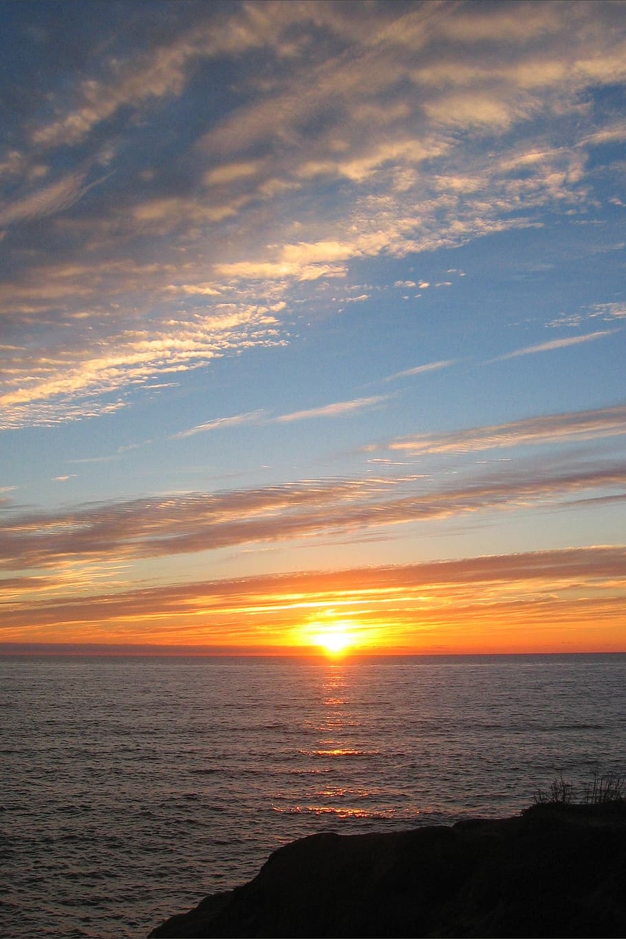 sunset, clouds, sky, california, san diego, water, ocean, sea HD wallpaper