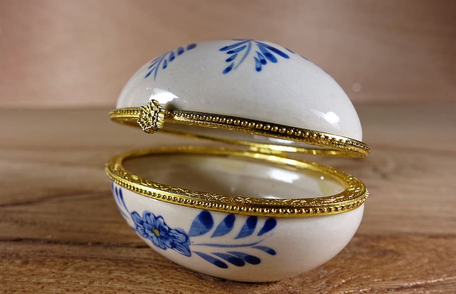 opened white and blue floral case, box, ceramic, glazed, delfts blauw HD wallpaper