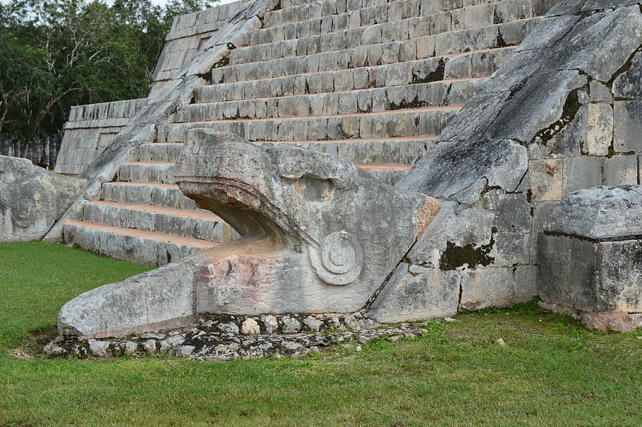 chichen itza, temple, ruinas, mexico, maia, yucatan, columns