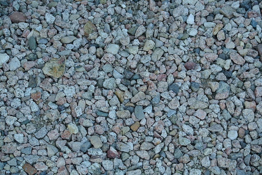pebbles, texture, brown, blue, landscape, nature, backgrounds HD wallpaper