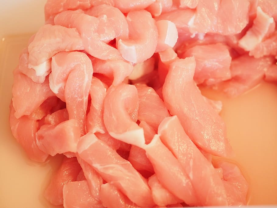 sliced, meat, raw, preparation, food, kitchen, cook, food and drink HD wallpaper