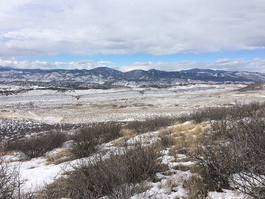 Foothills, Snow, Landscape, Winter, outdoor, scenery, hillside HD wallpaper