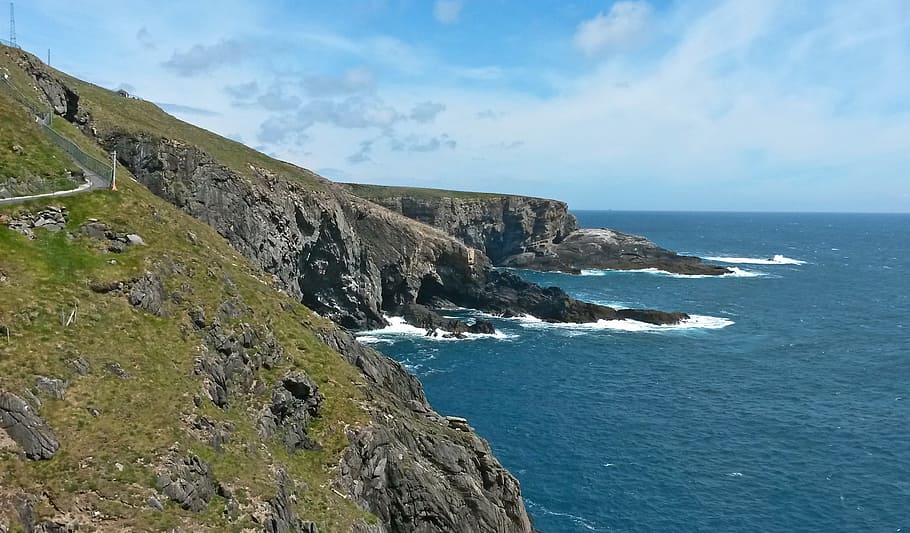 Cliffs, Surf, Coast, Rock, steep slope, outlook, atlantic, ireland HD wallpaper