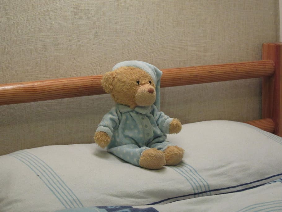Teddy Bear, Bear, Children, Cute, soft toy, baby, indoors, babies only HD wallpaper
