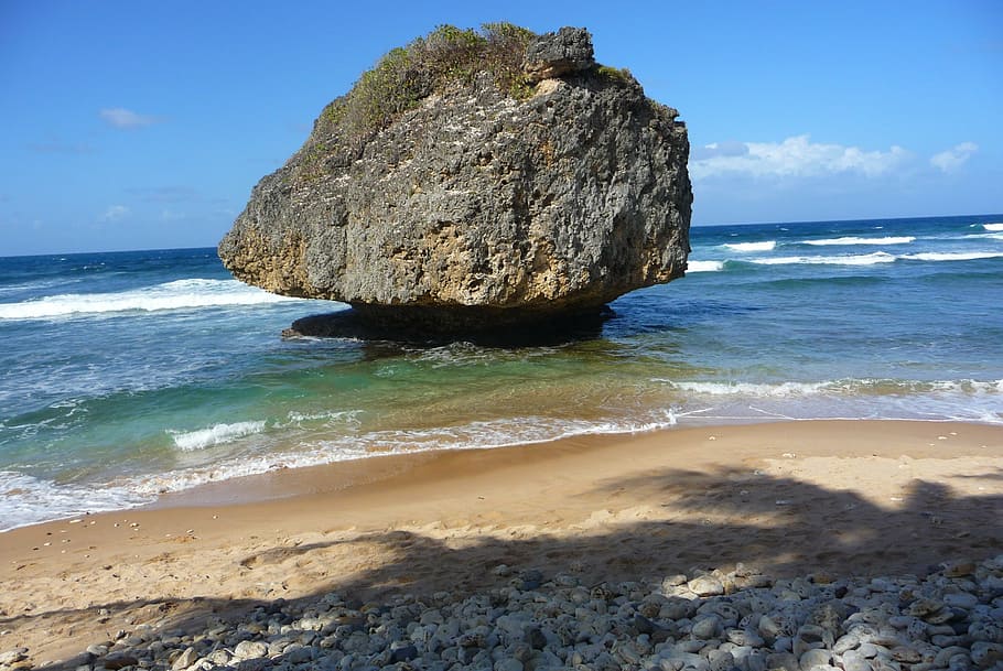barbados, beach, summer, sun, caribbean, tropical, rock, vacations HD wallpaper