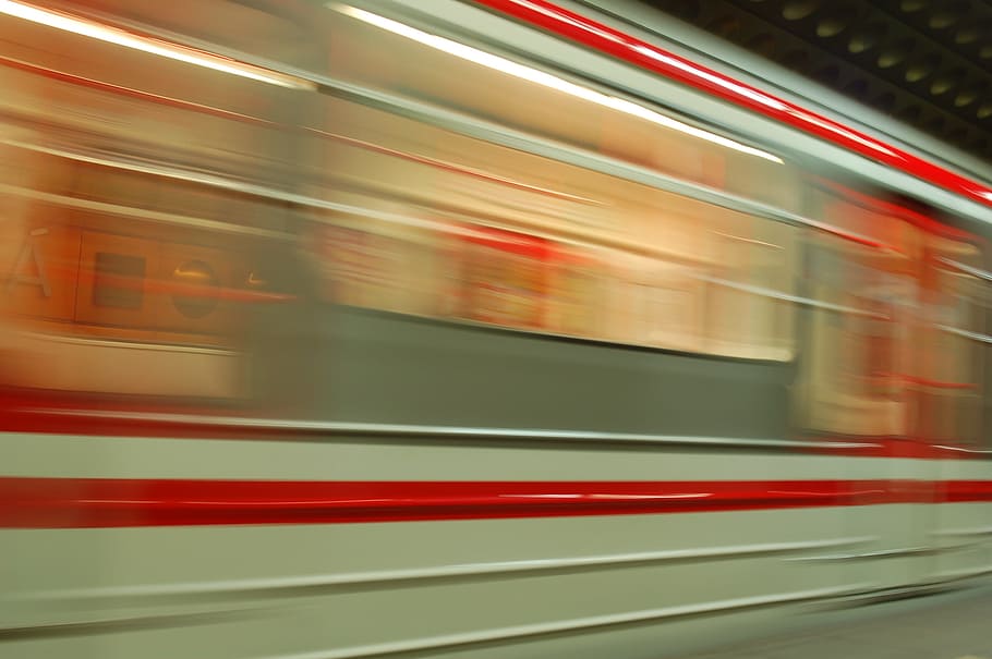 Train, Speed, Movement, Travel, Iron, perspective, blurred motion HD wallpaper