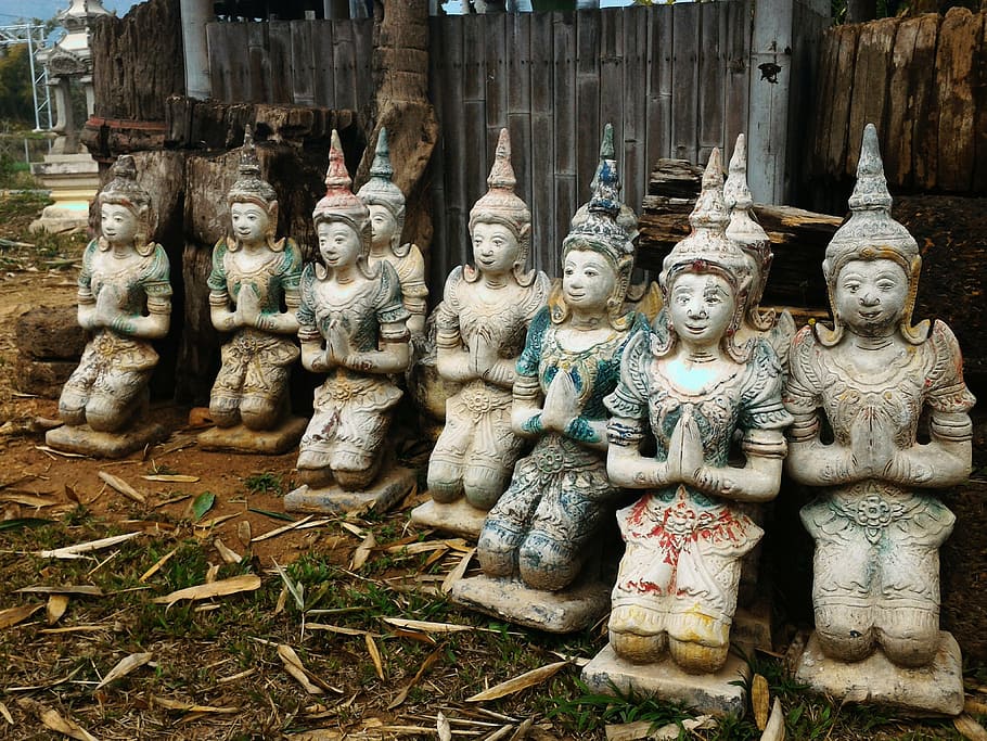 doll, statue, angel, angels, religion, thailand, luck, happiness HD wallpaper