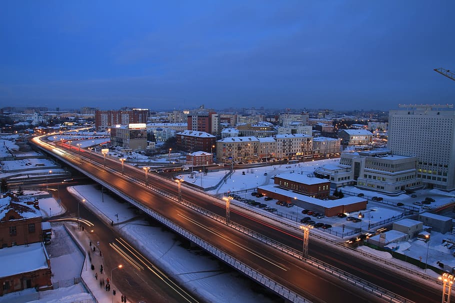 Omsk, Russia, Center, Siberia, Tourism, architecture, winter, HD wallpaper