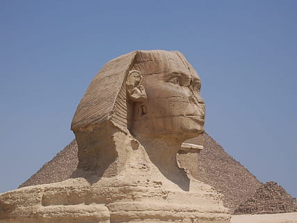 Spinx statue, egypt, sphinx, 1839, gizeh, weltwunder, culture HD wallpaper