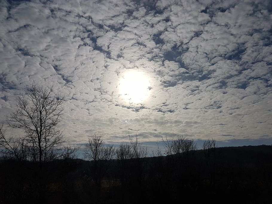 clouds, frozen, sky, winter, ice, cold, landscape, travel, frost HD wallpaper