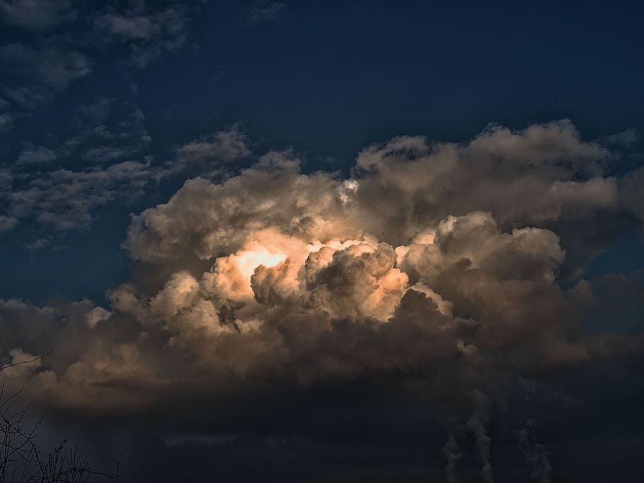 storm, cloudy sky, clouds, cloud - sky, beauty in nature, no people HD wallpaper