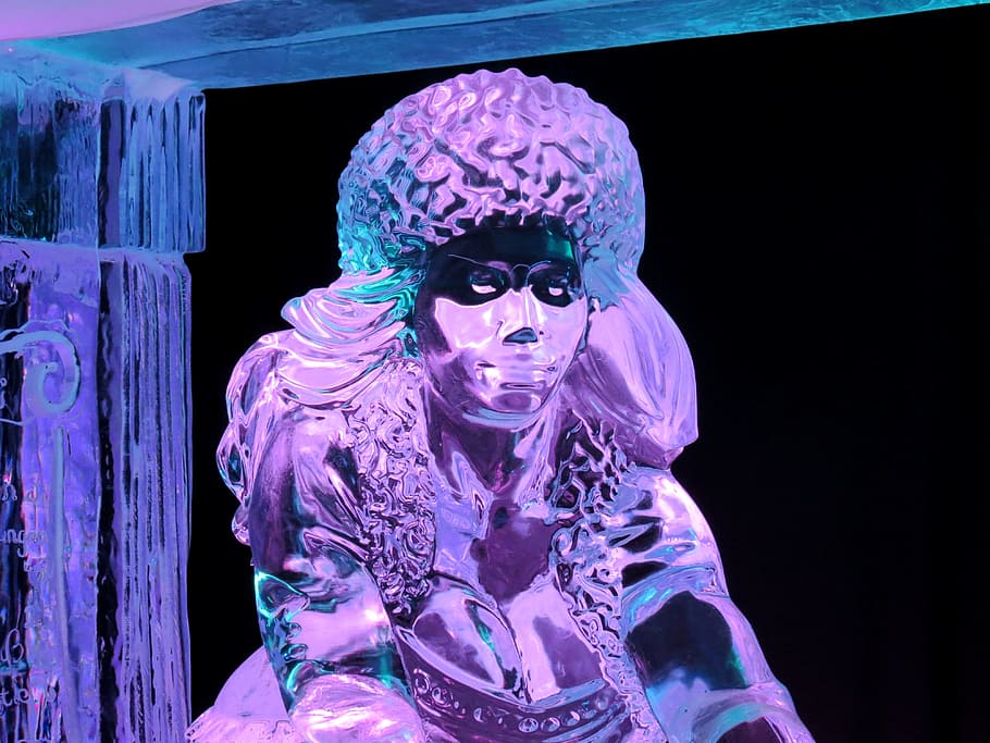 Ice, Face, Sculpture, Craft, Cold, section, artwork, blue, pink HD wallpaper