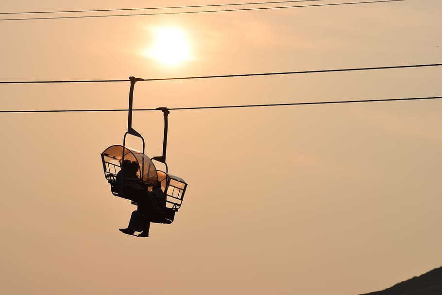 skyway, kerala, rs, sunset, orange color, nature, cable, silhouette HD wallpaper
