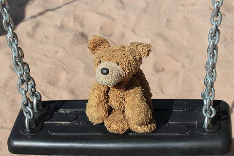 swing, bear, toys, teddy, teddy bear, children toys, soft toy HD wallpaper