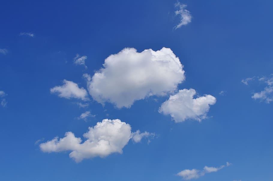 nimbus cumulus clouds, Weather, Air, Cloudscape, sky, fluffy HD wallpaper
