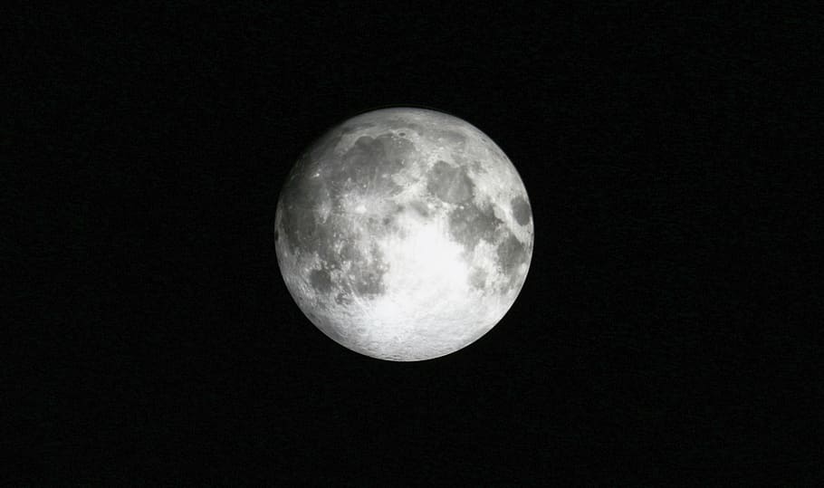 full moon on sky, moonlight, lunar, astronomy, celestial, space HD wallpaper
