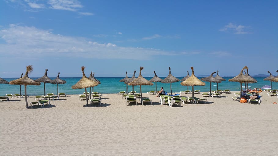 palma, beach, mallorca, water, land, sea, sand, nature, day HD wallpaper