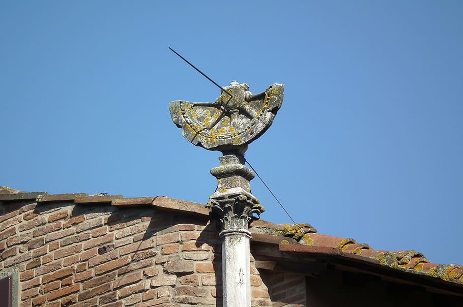 florence, clock, solar, stone, bridge, old, architecture, sky HD wallpaper