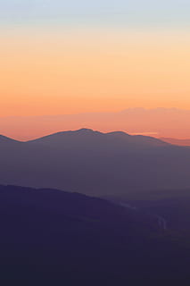 silhouette of mountain photo taken during sunset, silhouette of mountain HD wallpaper