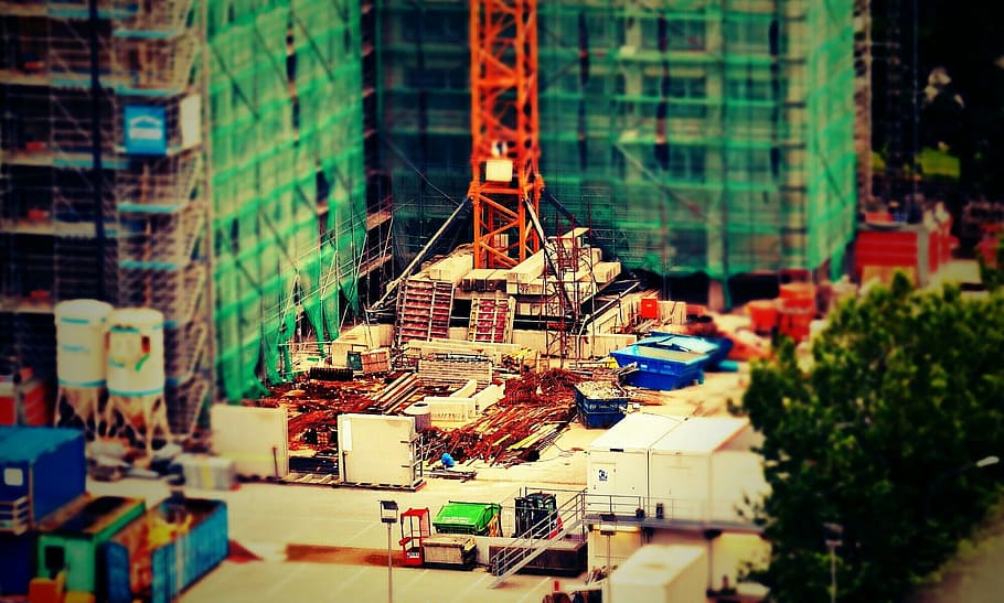selective photography of construction site during daytime, skyscraper HD wallpaper