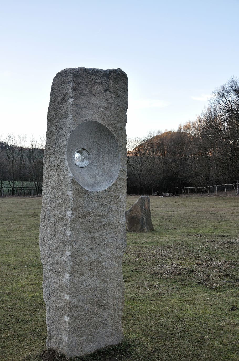 menhir, klentnice, eye, cemetery, tombstone, tree, plant, sky HD wallpaper