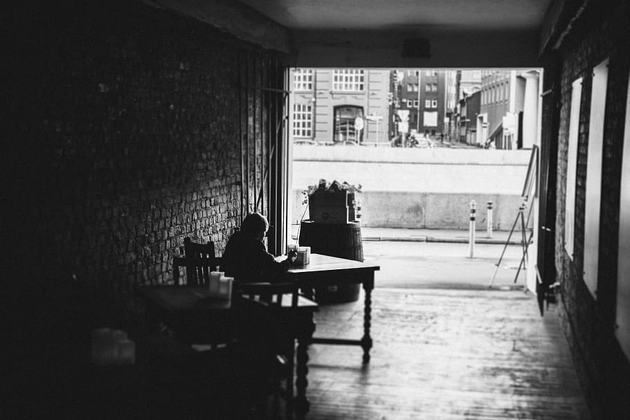 people, grown up, man, indoors, window, seat, table, chair HD wallpaper