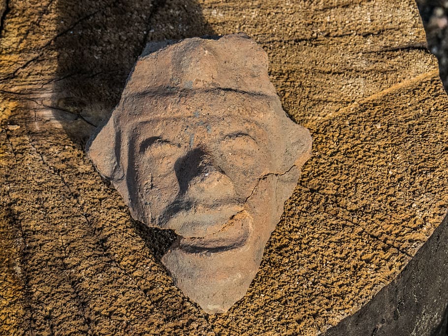 face, earth, mud, figure, old, human representation, art and craft HD wallpaper