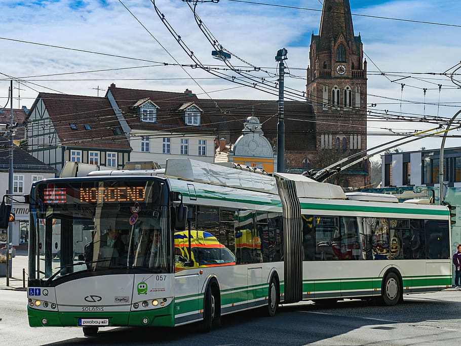 o - bus, trolley bus, driving power, oberleitungsomnibus, electric motor, HD wallpaper