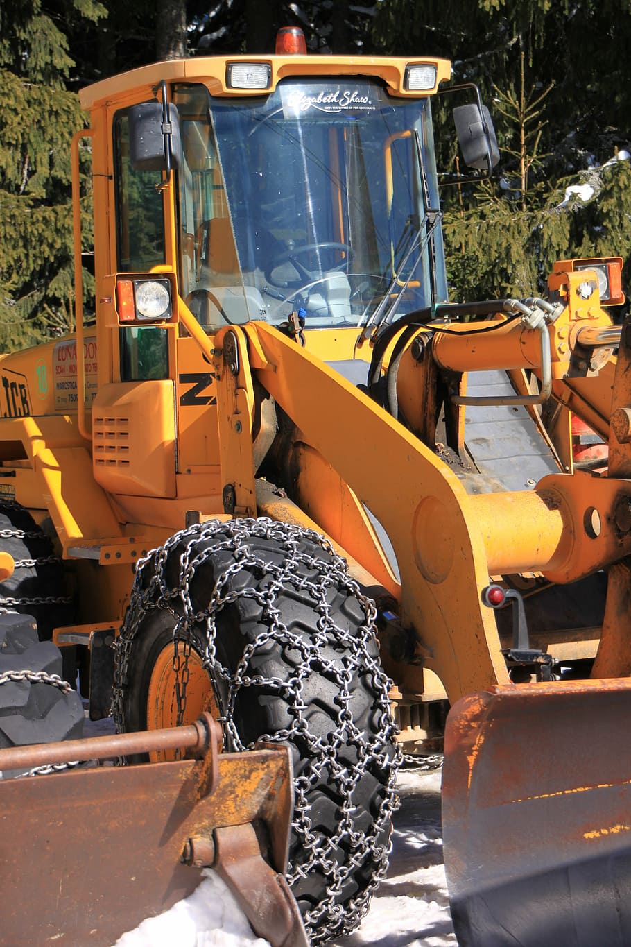 backhoe, cold, digger, snowplow, loader, tractor, editorial, HD wallpaper