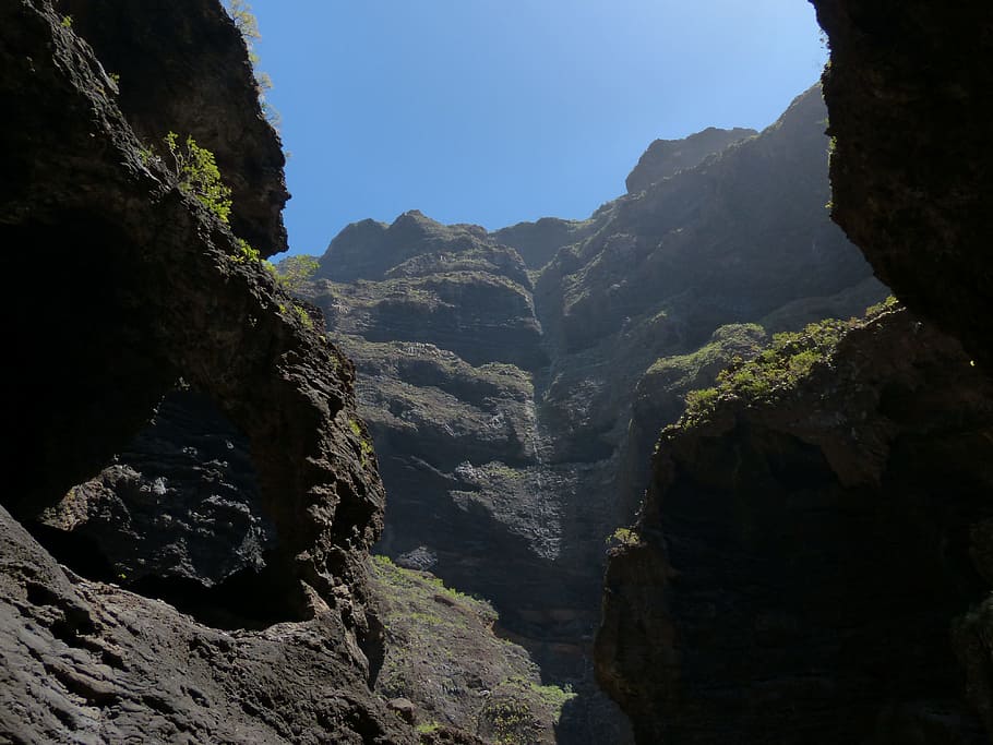 Masca, Ravine, Rock, Gorge, Hike, masca ravine, tenerife, canary islands, HD wallpaper
