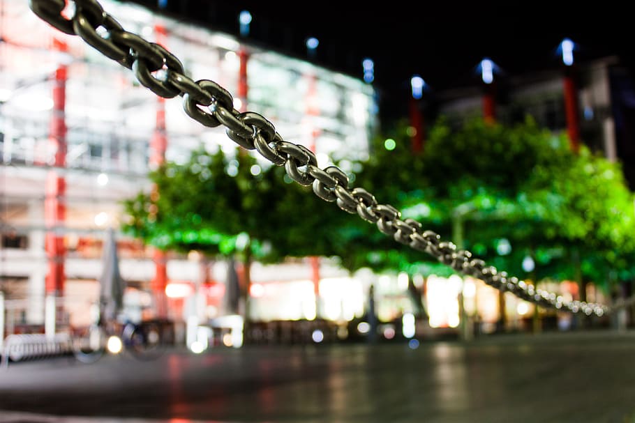 heinsberg, night, chain, architecture, focus on foreground HD wallpaper