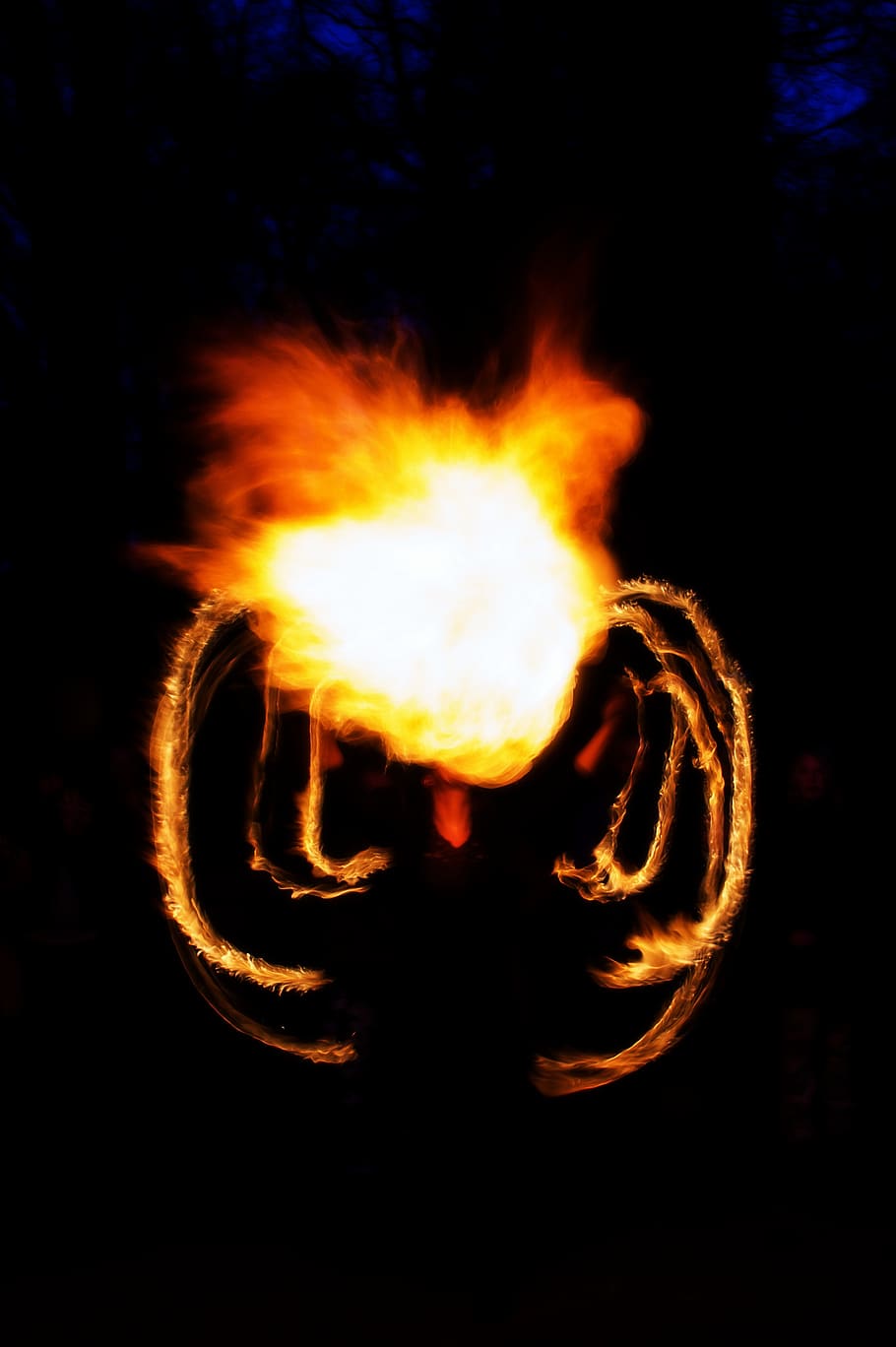 fire, fire show, flame, orange color, heat - temperature, burning HD wallpaper