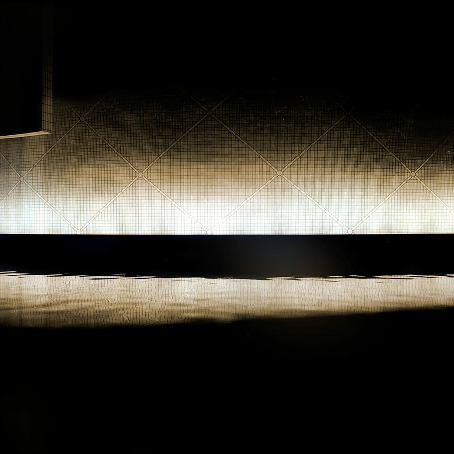 untitled, water, reflection, abstract, building, shape, night HD wallpaper