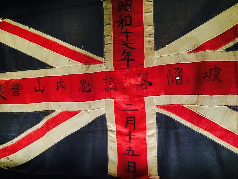 english flag, japanese, war, japanese invasion, history, the japanese writing