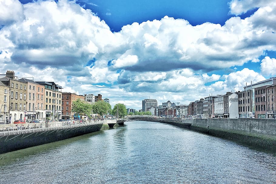 river, water, city, panoramic, architecture, building exterior HD wallpaper