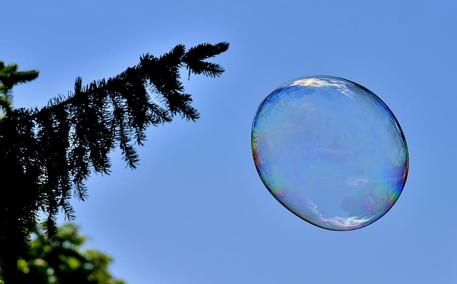 soap bubble, huge, large, make soap bubbles, wabbelig, iridescent HD wallpaper