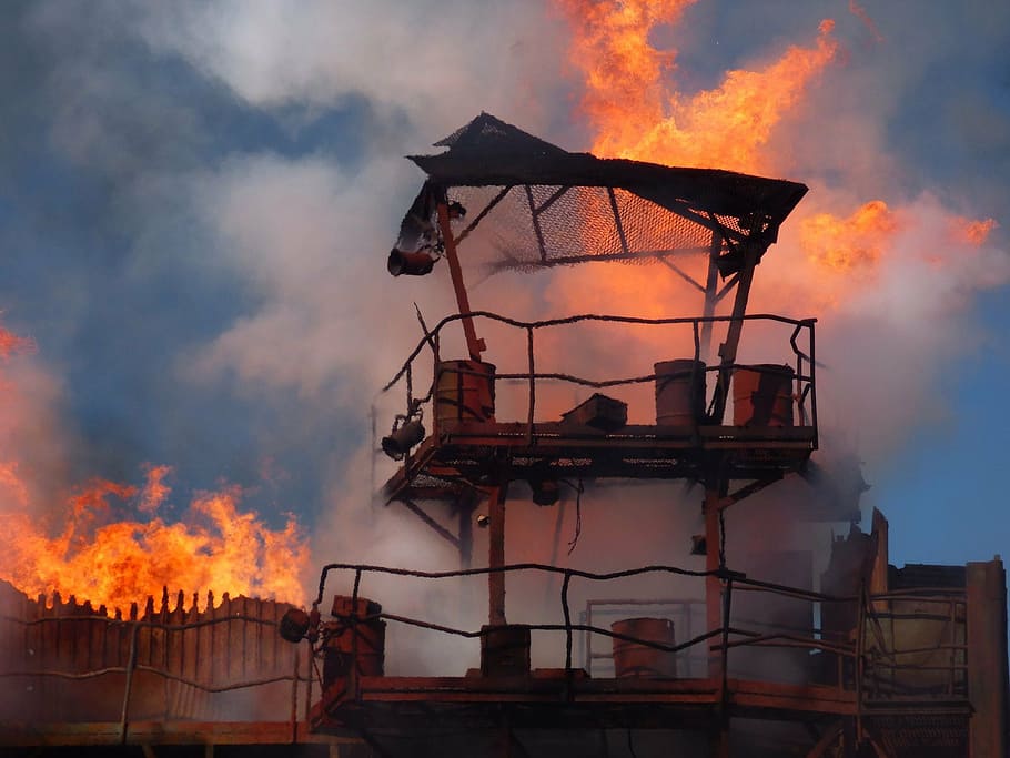 blast, fire, explosion, light, flame, detonation, fiery, burning HD wallpaper