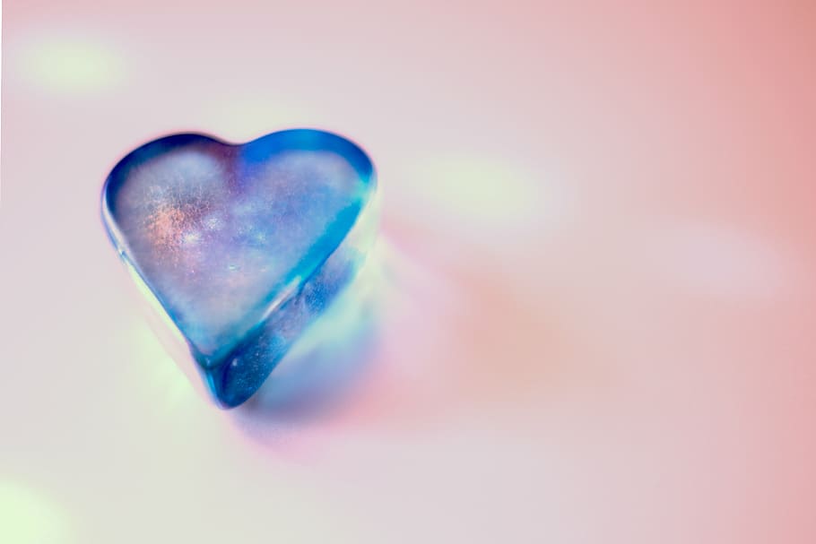 abstract, art, blue, close-up, design, heart, love, pattern HD wallpaper