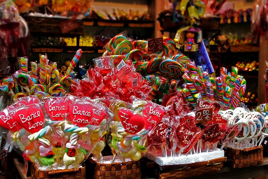 assorted-color candy lot, sweet, sweetness, confectionery, nibble, HD wallpaper