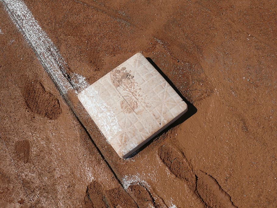 sport, baseball, infield, no people, brown, high angle view HD wallpaper