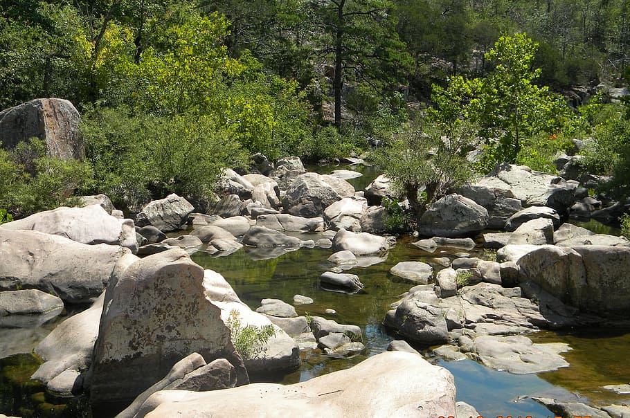 river, rock, rocks, water, tranquil, landscape, wilderness HD wallpaper
