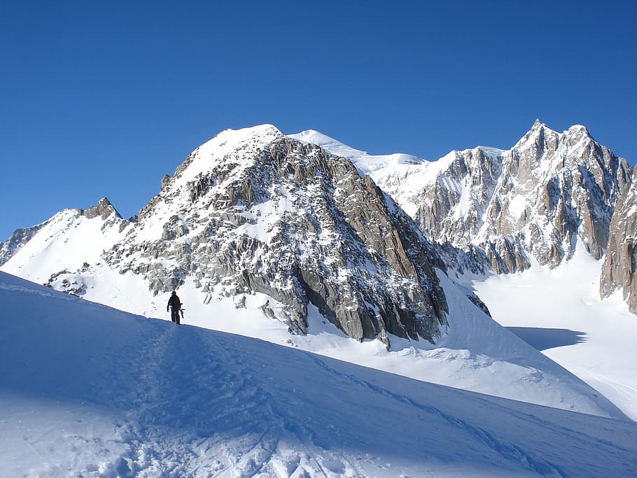 mountain, alps, snow, tops, peaks, landscape, winter, glacier HD wallpaper