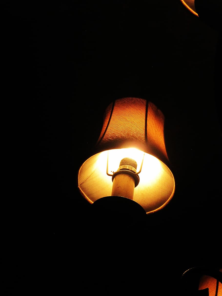 Lamp, Light, Lighting, Bulb, illumination, illuminated, dark, HD wallpaper