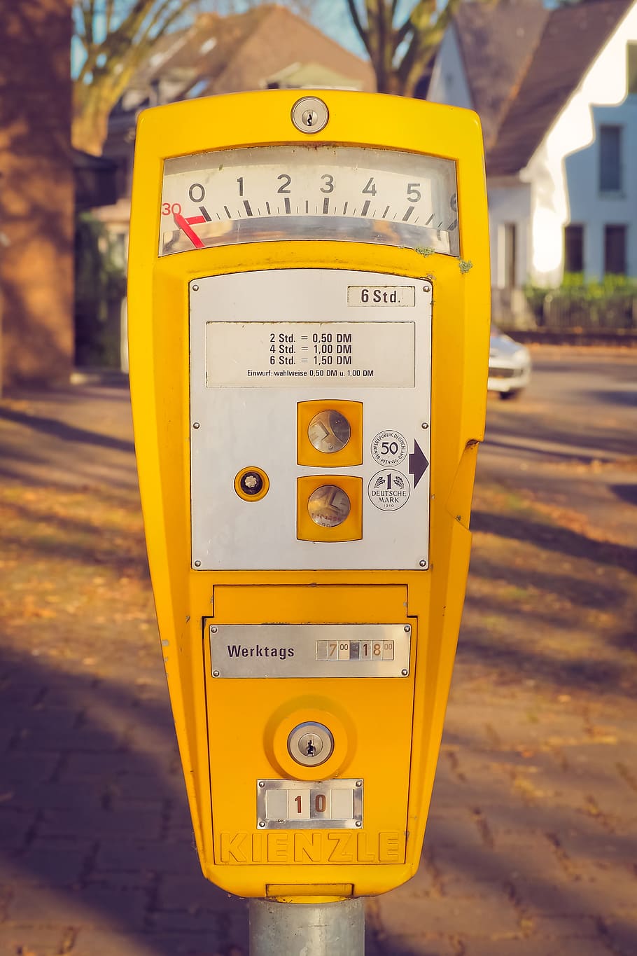 Parking Meter, Old, Deutsche Mark, metal, dm, german mark, past HD wallpaper