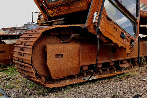 excavators, chain, drive, blade, construction machine, backhoe bucket HD wallpaper