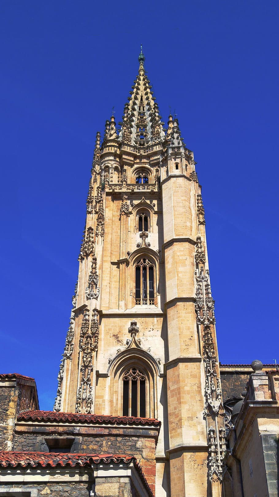 Asturias, Oviedo, Cathedral, construction, tower, architecture, HD wallpaper