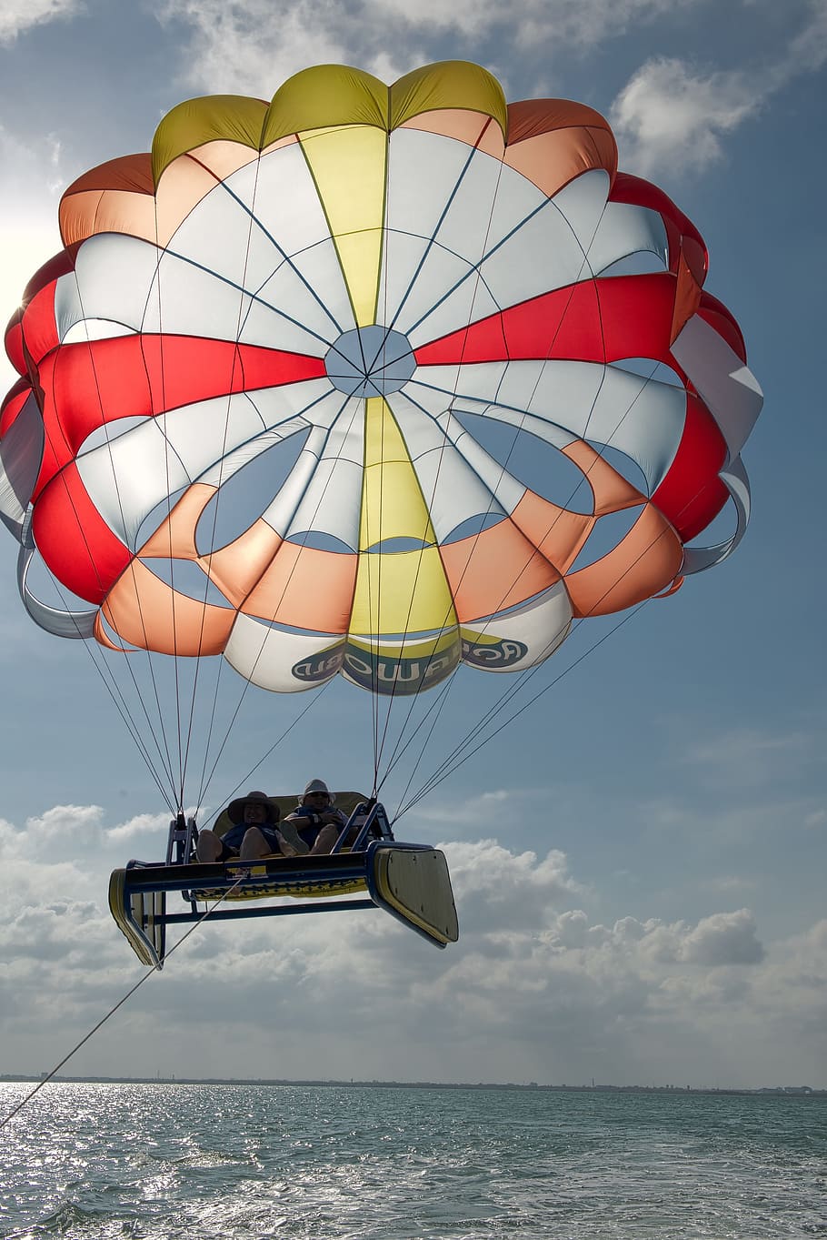 Parasol, Parachute, Sky, activities, summer, sea, challenge HD wallpaper