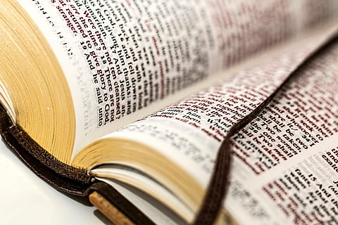 open bible with bookmark, open book, scripture, gospel, testament HD wallpaper